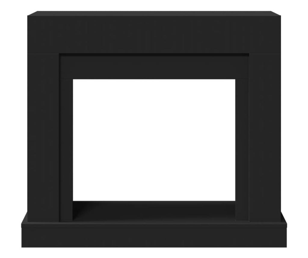 fekete szerelt fa kandallóburkolat 100 x 30 x 87,5 cm - 4