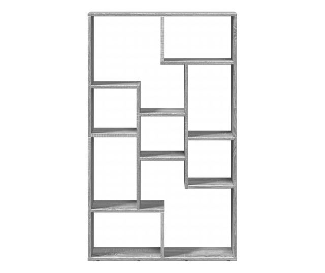 szürke sonoma színű szerelt fa könyvespolc 72 x 20 x 120 cm