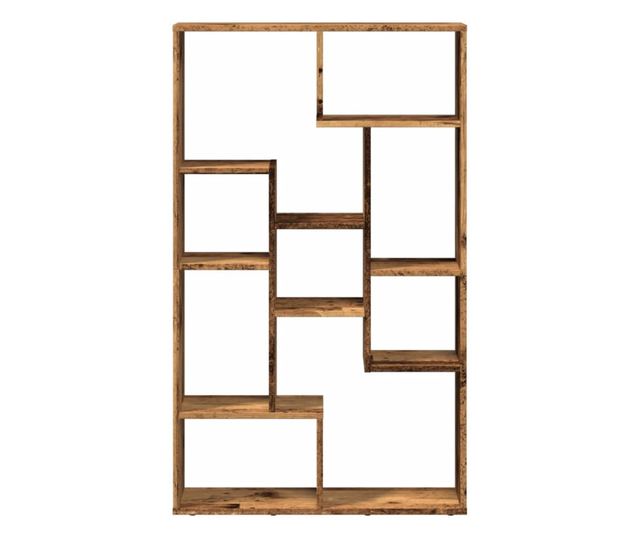 antik fa színű szerelt fa könyvszekrény 72 x 20 x 120 cm