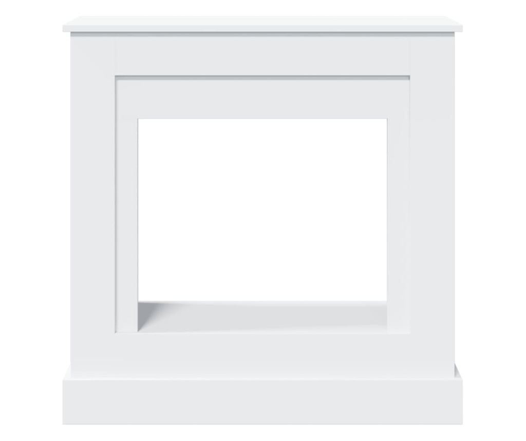 fehér szerelt fa kandallóburkolat 90 x 30 x 90 cm - 4
