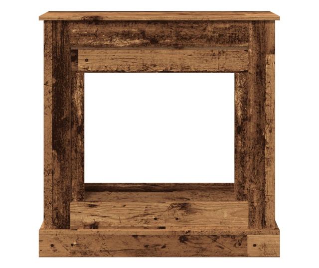 antik fa színű szerelt fa kandallóburkolat 90 x 30 x 90 cm