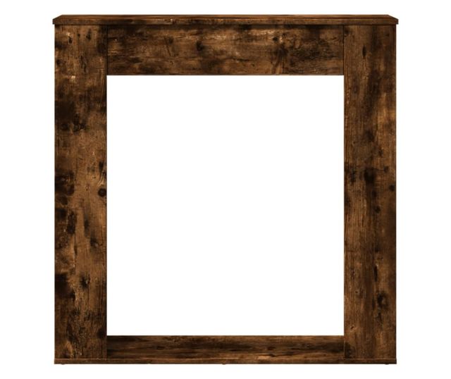 füstös tölgy színű szerelt fa kandallóburkolat 100x20x100 cm