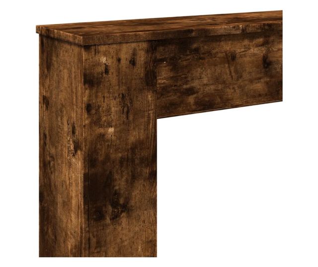 füstös tölgy színű szerelt fa kandallóburkolat 100x20x100 cm