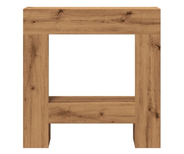 kézműves tölgy színű szerelt fa kandallóburkolat 81 x 18 x 82cm