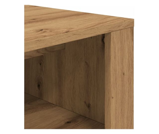 kézműves tölgy színű szerelt fa cipőtároló pad 100 x 35 x 45 cm