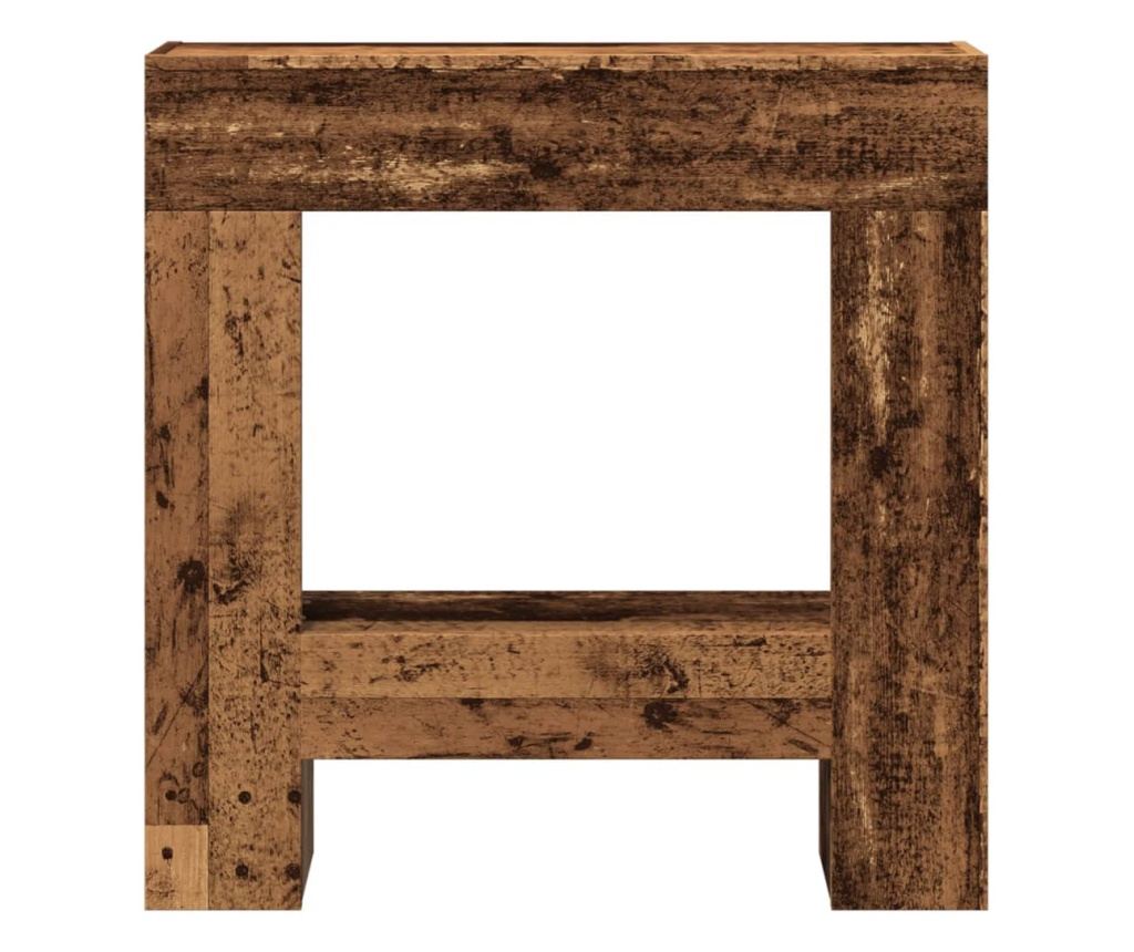 antik fa színű szerelt fa kandallóburkolat 81 x 18 x 82 cm - 4