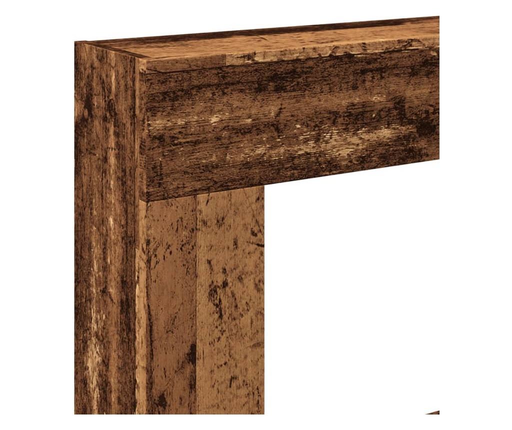 antik fa színű szerelt fa kandallóburkolat 81 x 18 x 82 cm - 7