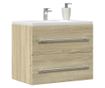 sonoma tölgy színű szerelt fa mosdószekrény 60 x 38,5 x 48 cm