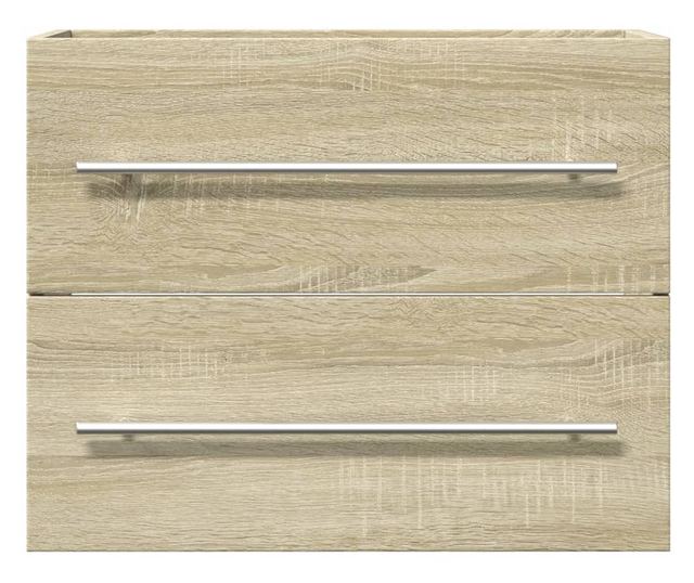 sonoma tölgy színű szerelt fa mosdószekrény 60 x 38,5 x 48 cm