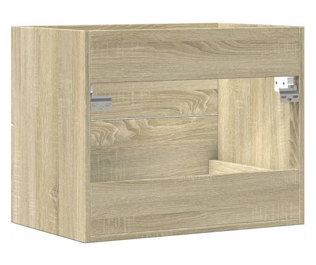 sonoma tölgy színű szerelt fa mosdószekrény 60 x 38,5 x 48 cm