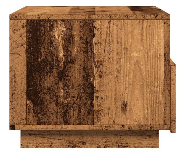 antik fa színű dohányzóasztal LED-lámpákkal 50 x 49 x 40 cm