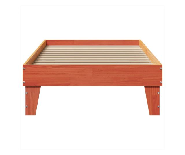 viaszbarna tömör fenyőfa ágy matrac nélkül 90 x 190 cm