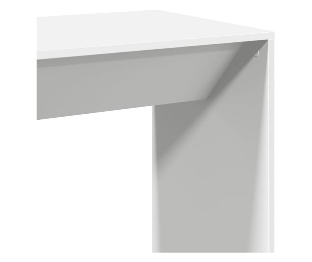 fehér szerelt fa bárasztal 102 x 50 x 103,5 cm - 7