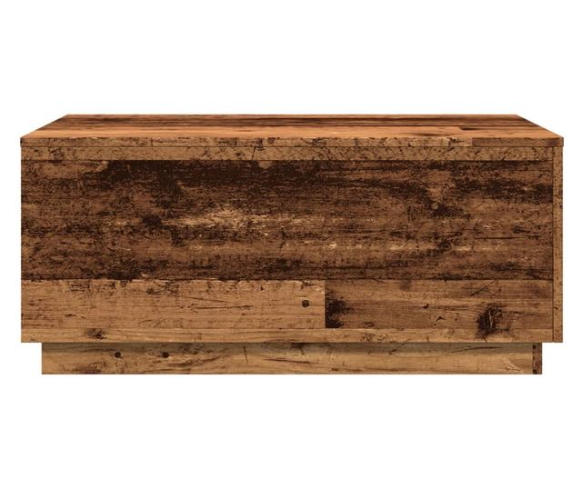 antik fa színű dohányzóasztal LED-lámpákkal 90x50x40 cm