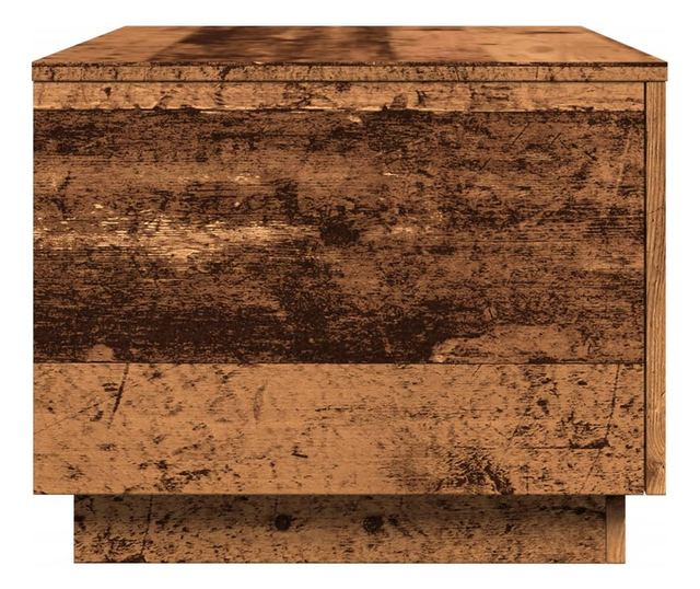 antik fa színű dohányzóasztal LED-lámpákkal 90x50x40 cm