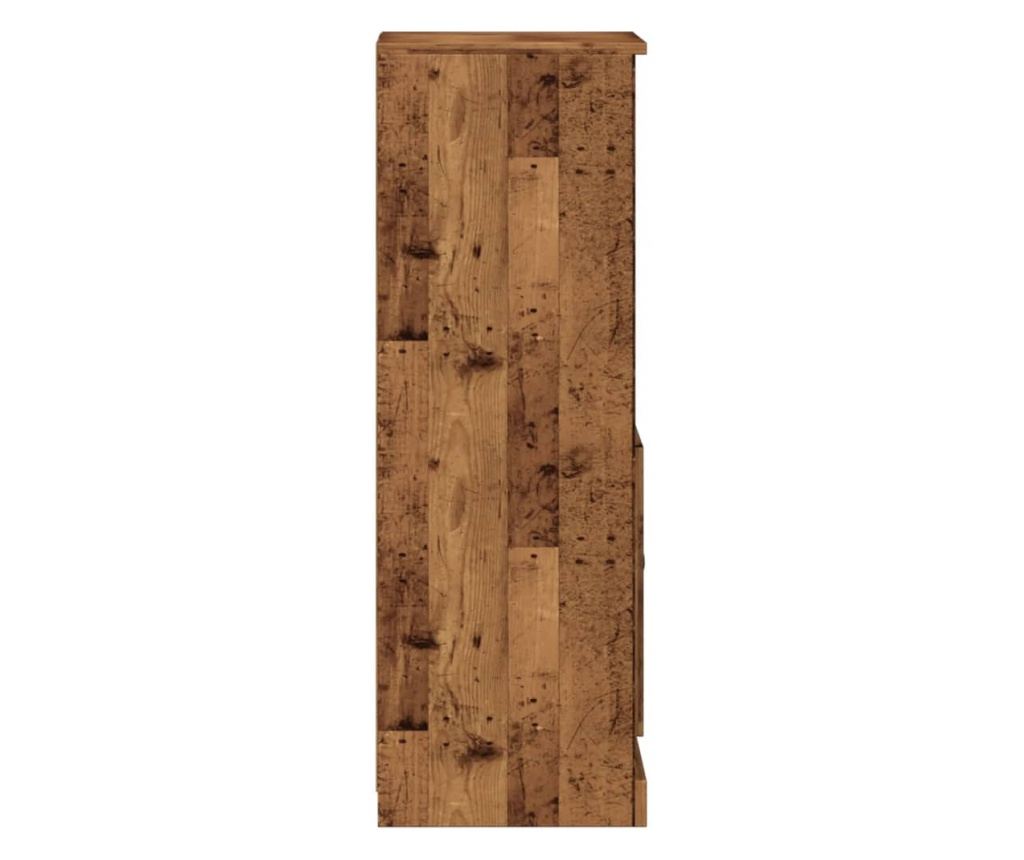 antik fa színű szerelt fa magasszekrény 36 x 35,5 x 103,5 cm - 6