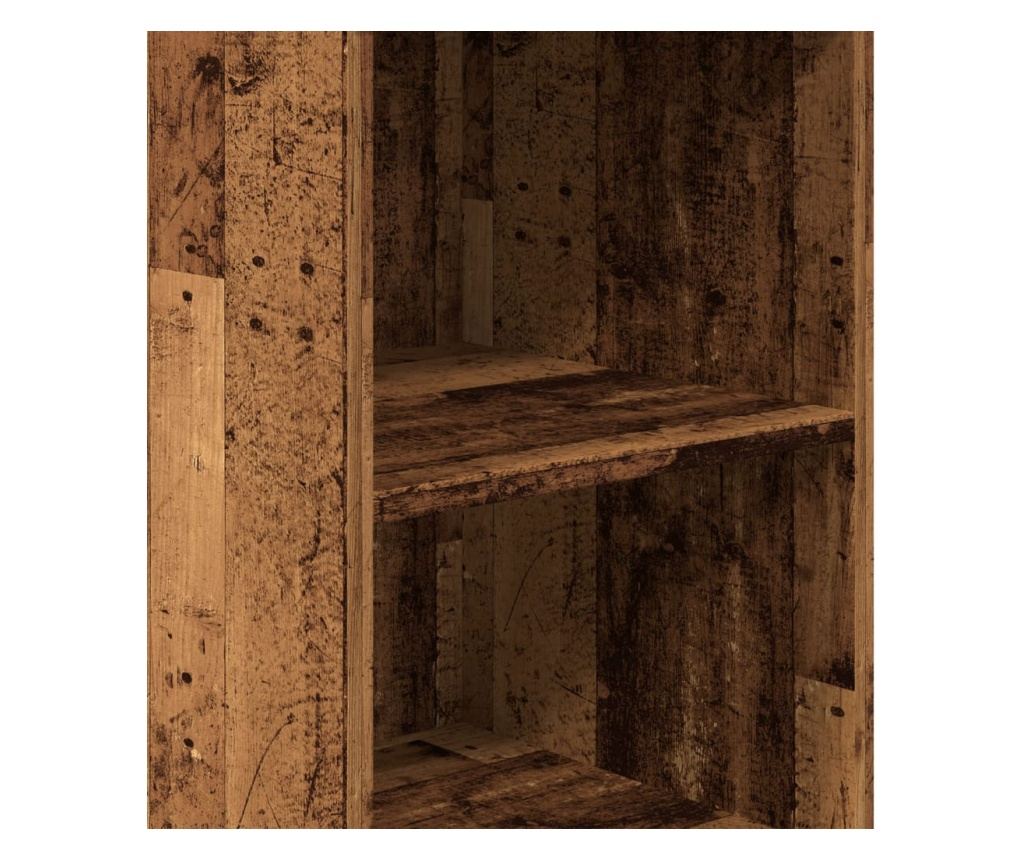 antik fa színű szerelt fa magasszekrény 36 x 35,5 x 103,5 cm - 8