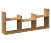 kézműves tölgy színű szerelt fa faliszekrény 100 x 18 x 40 cm thumbnail 2