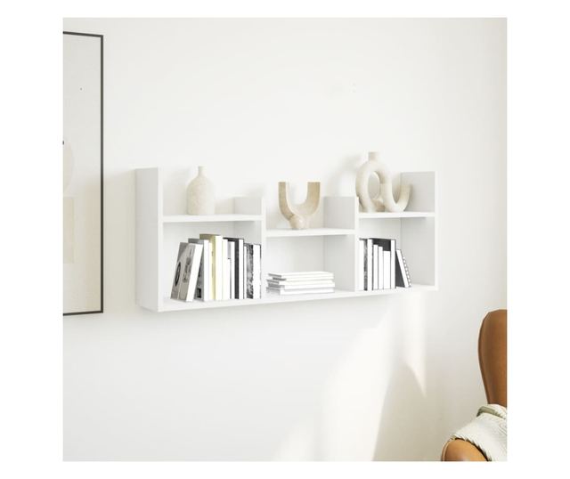 fehér szerelt fa faliszekrény 100 x 18 x 40 cm