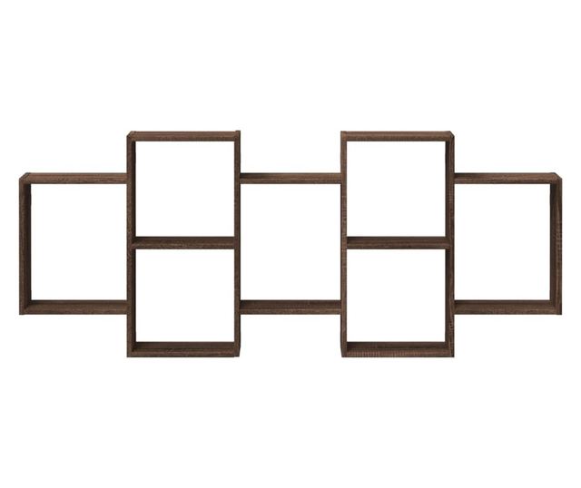 barna tölgy színű szerelt fa fali polc 159 x 18 x 65 cm