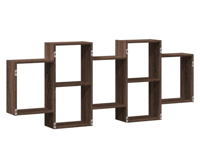 barna tölgy színű szerelt fa fali polc 159 x 18 x 65 cm