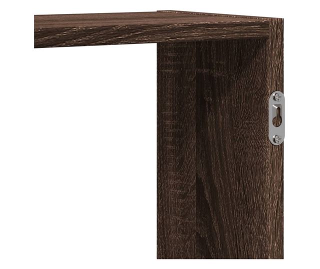 barna tölgy színű szerelt fa fali polc 159 x 18 x 65 cm