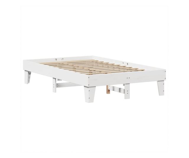 fehér tömör fenyőfa ágy matrac nélkül 120 x 200 cm