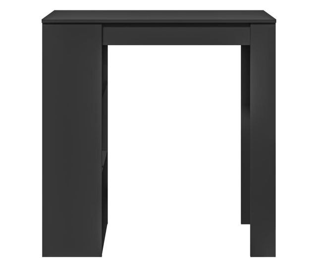 fekete szerelt fa tárolórekeszes bárasztal 102 x 50 x 103,5 cm