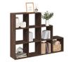 3 szintes barna fa elválasztó könyvespolc 137,5 x 29 x 103,5 cm