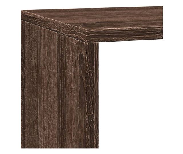 3 szintes barna fa elválasztó könyvespolc 137,5 x 29 x 103,5 cm