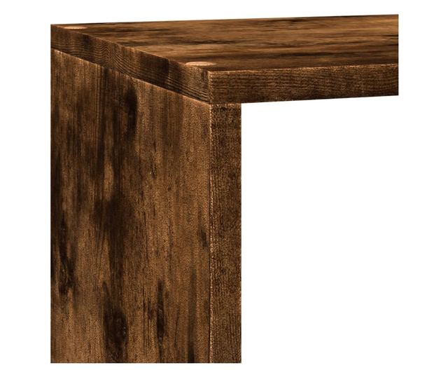 3 szintes füstös tölgy elválasztó könyvespolc 137,5x29x103,5 cm