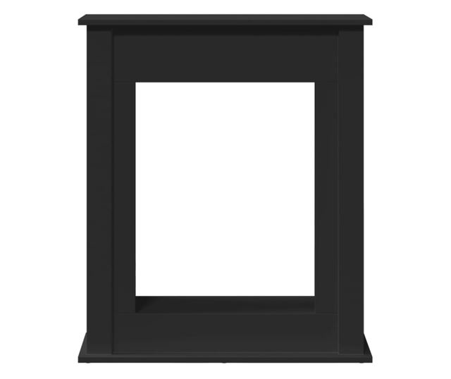 fekete szerelt fa kandallóburkolat 75 x 20 x 87,5 cm