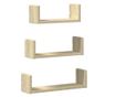 3 db sonoma tölgy színű szerelt fa fali polc thumbnail 2