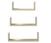 3 db sonoma tölgy színű szerelt fa fali polc thumbnail 4