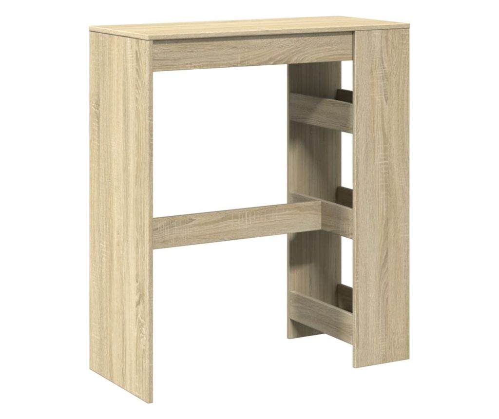 sonoma tölgy szerelt fa bárasztal tárolókkal 90 x 40 x 103,5 cm - 6