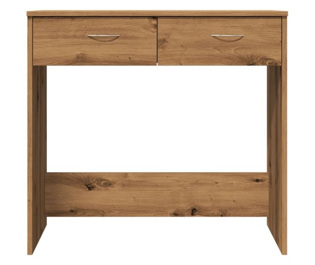 kézműves tölgy színű szerelt fa íróasztal 80 x 40 x 75 cm