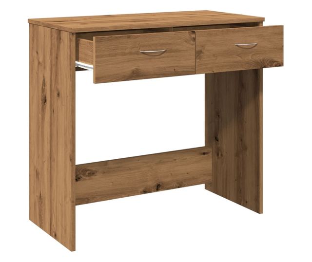 kézműves tölgy színű szerelt fa íróasztal 80 x 40 x 75 cm