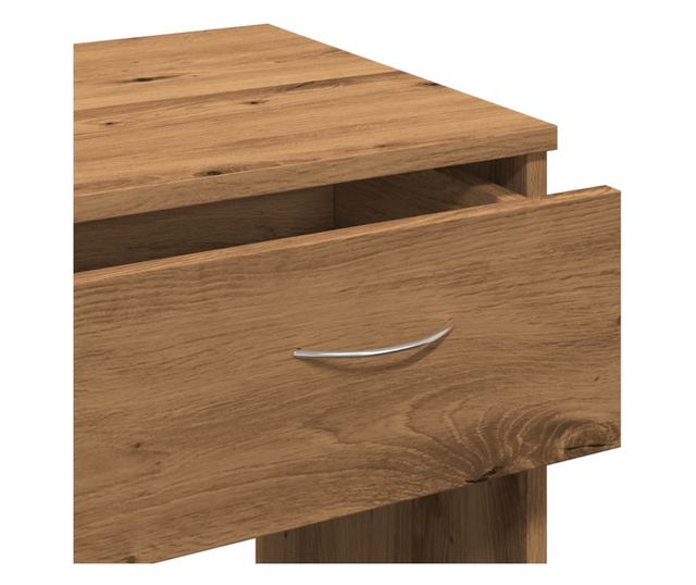 kézműves tölgy színű szerelt fa íróasztal 80 x 40 x 75 cm