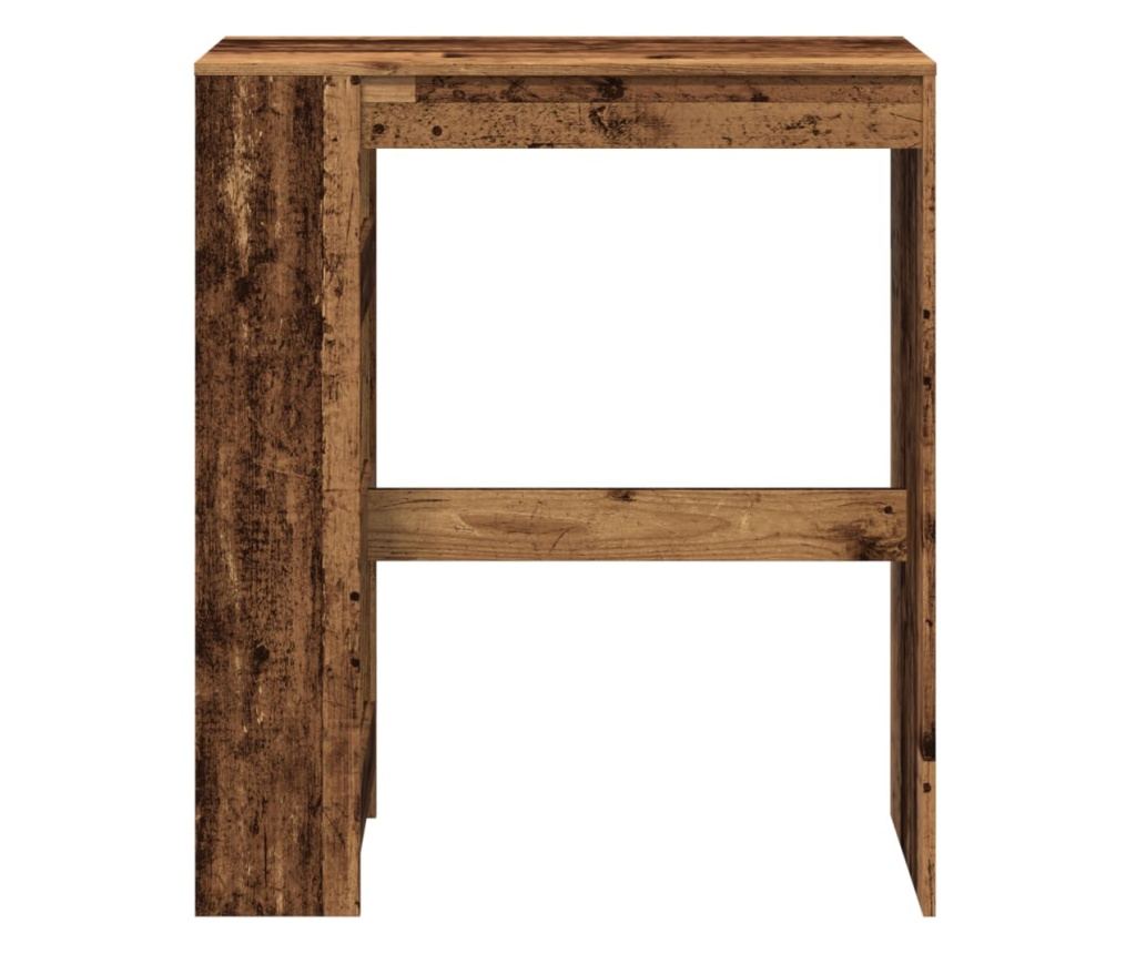 antik fa színű szerelt fa bárasztal tárolókkal 90x40x103,5 cm - 4