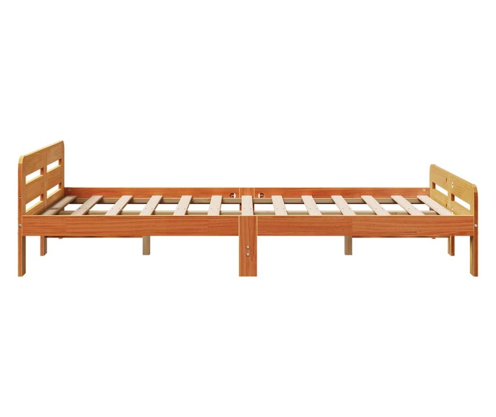 viaszbarna tömör fenyőfa ágy matrac nélkül 120 x 200 cm - 5