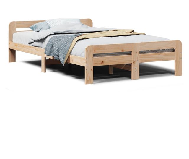 tömör fenyőfa ágykeret ágy matrac nélkül 120 x 200 cm