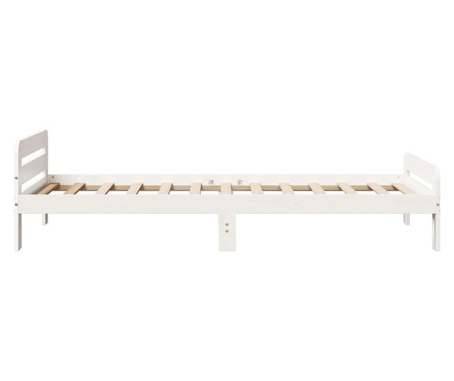 fehér tömör fenyőfa ágy matrac nélkül 90 x 200 cm