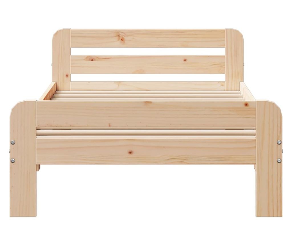 tömör fenyőfa ágy matrac nélkül 75 x 190 cm - 4