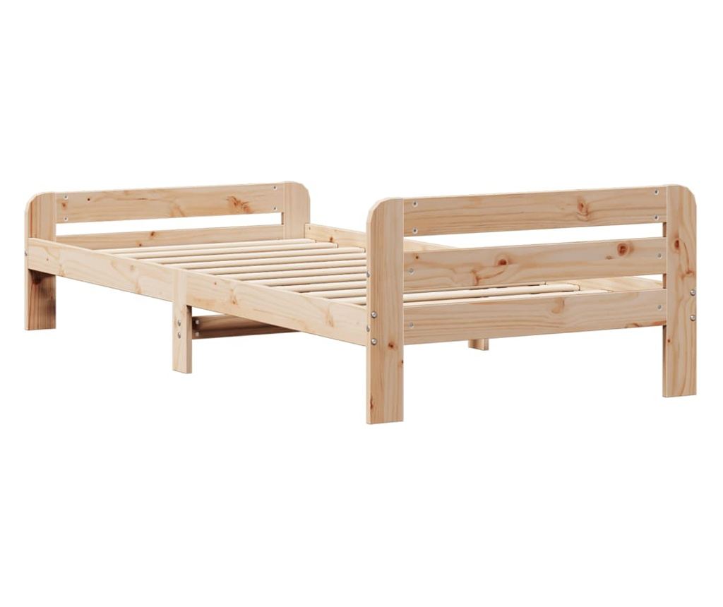 tömör fenyőfa ágy matrac nélkül 75 x 190 cm - 6