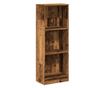 antik fa színű szerelt fa könyvespolc 40 x 24 x 109 cm thumbnail 2