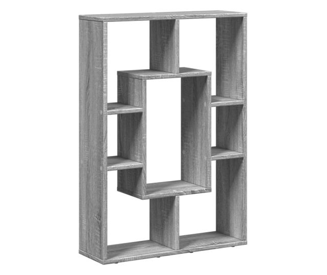 szürke sonoma színű szerelt fa könyvespolc 63 x 20 x 90 cm