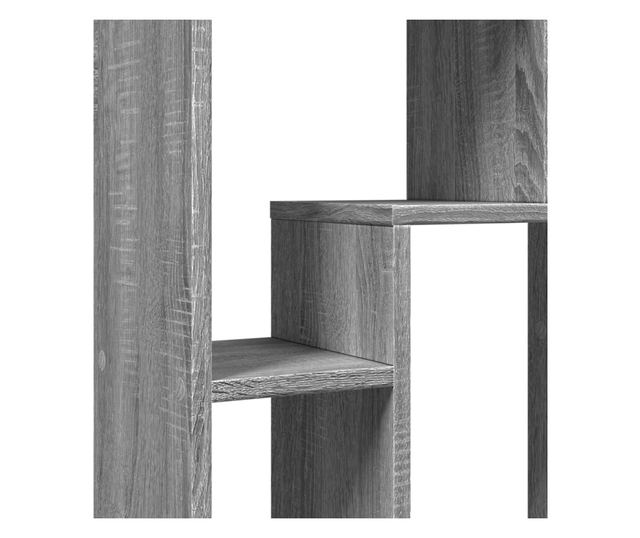 szürke sonoma színű szerelt fa könyvespolc 63 x 20 x 90 cm