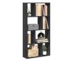 fekete szerelt fa könyvszekrény 60 x 20 x 120 cm