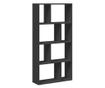 fekete szerelt fa könyvszekrény 60 x 20 x 120 cm