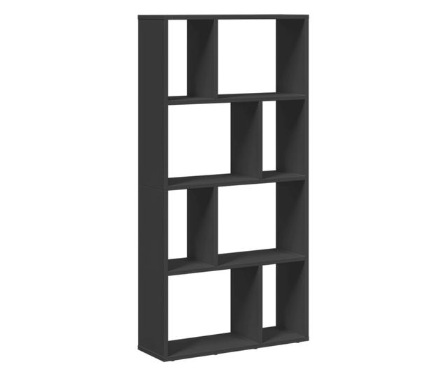 fekete szerelt fa könyvszekrény 60 x 20 x 120 cm